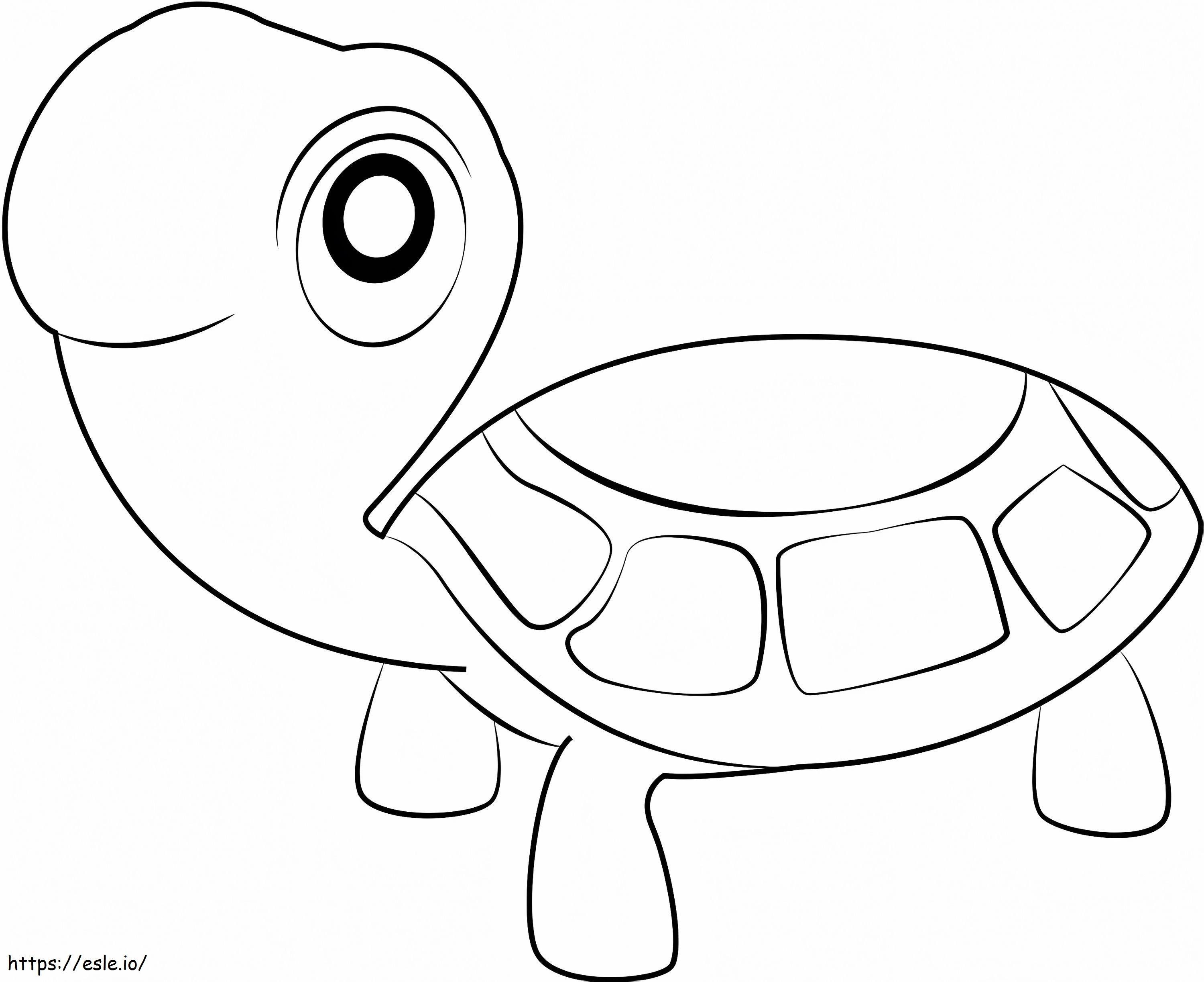 Tartaruga sorridente para colorir