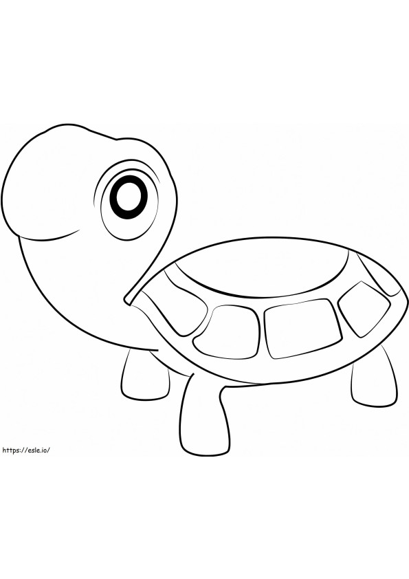 Lachende schildpad kleurplaat