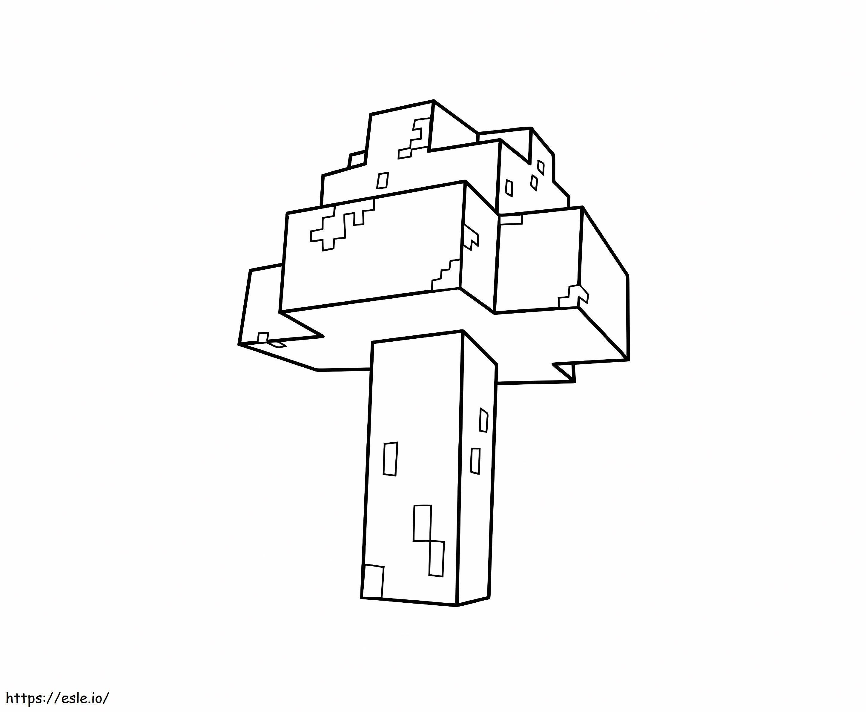 Minecraft Tree coloring page