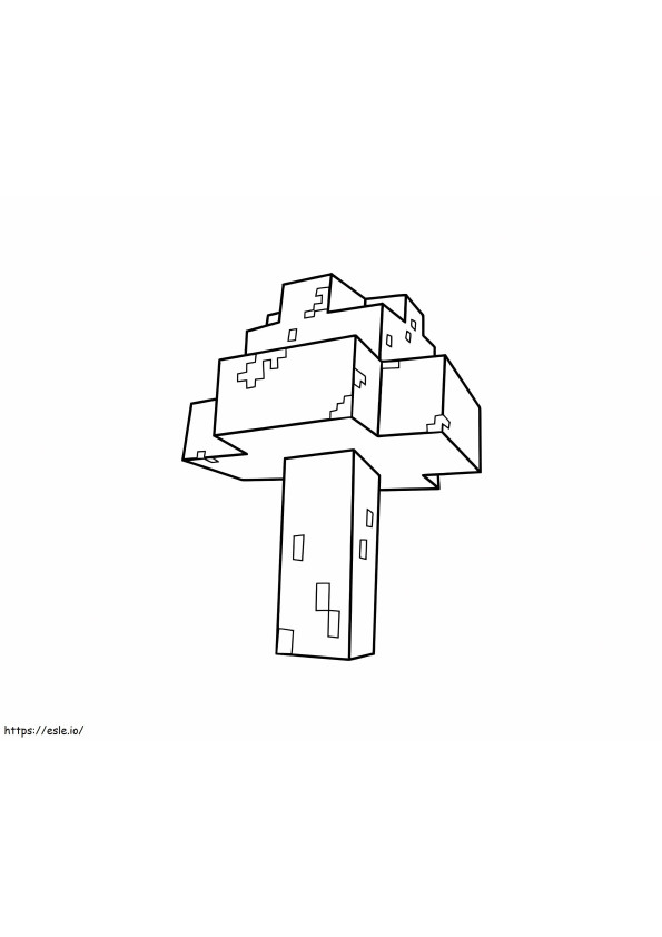 Minecraft Tree coloring page