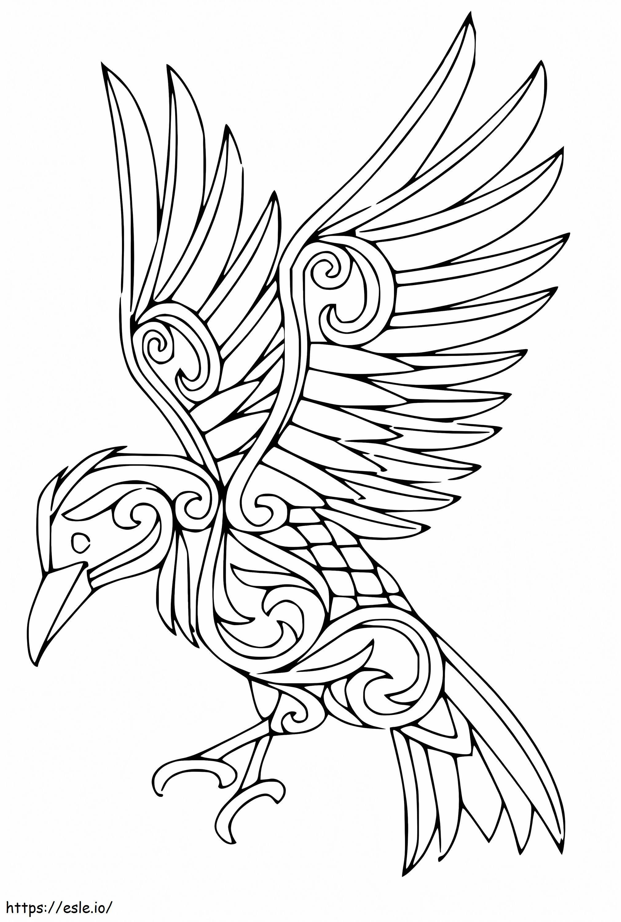 Raven Art coloring page