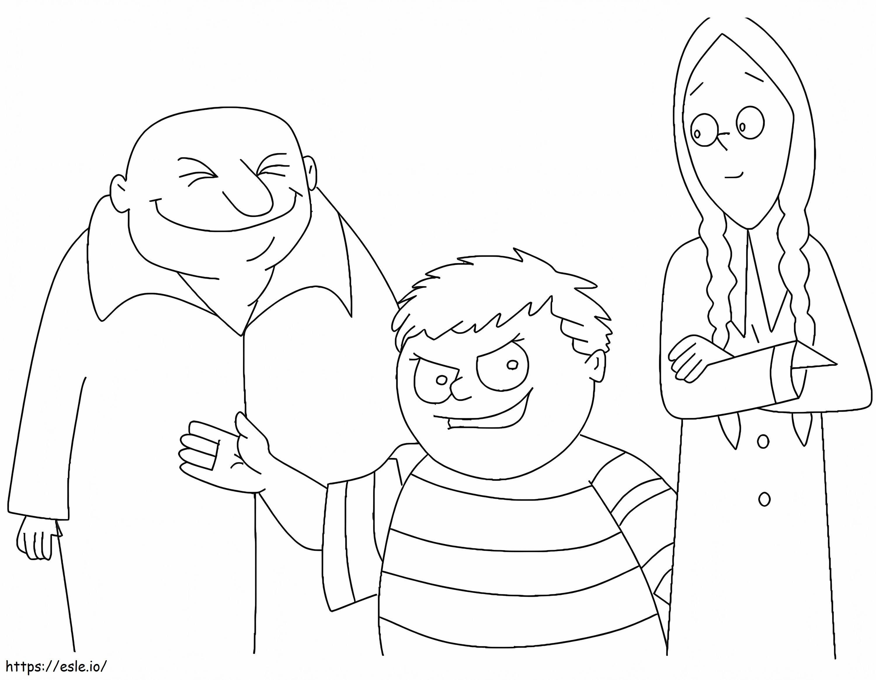 The Addams Family 3 coloring page