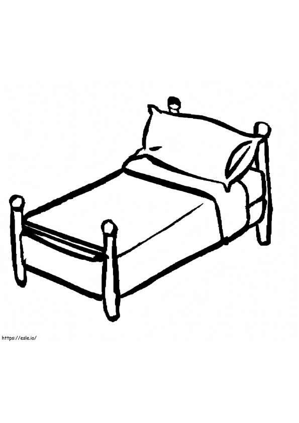 Łóżko do druku kolorowanka