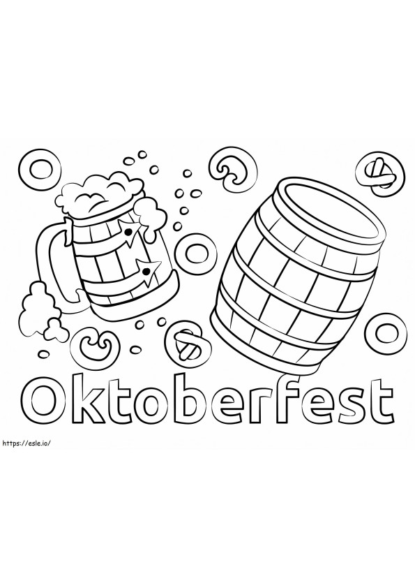 Coloriage  Baril de bière 4 Oktoberfest A4 E1600225208832 à imprimer dessin