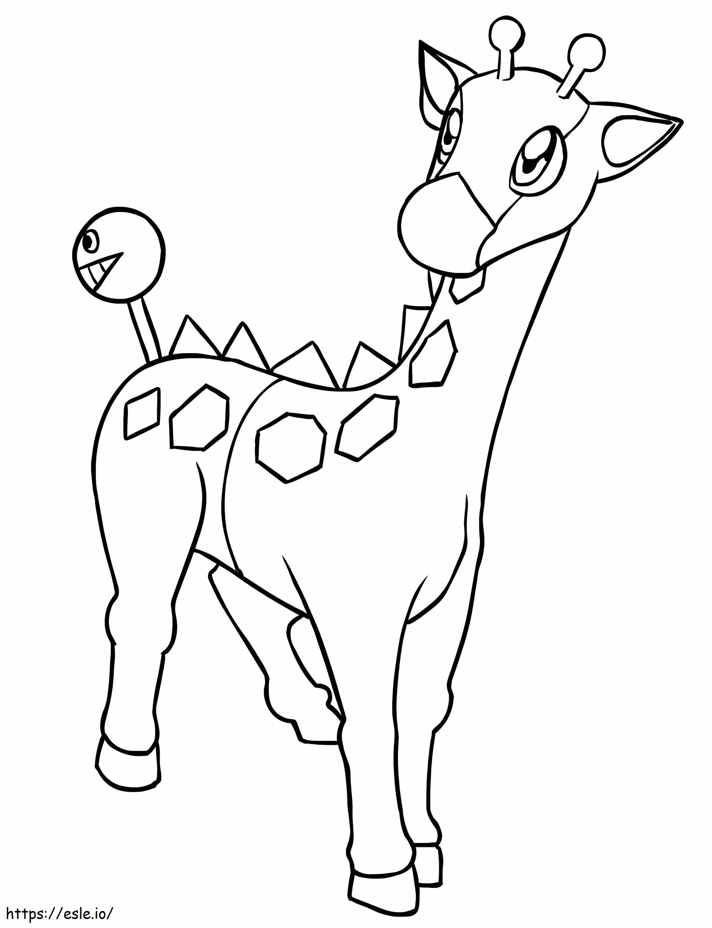 Girafarig Pokemon coloring page
