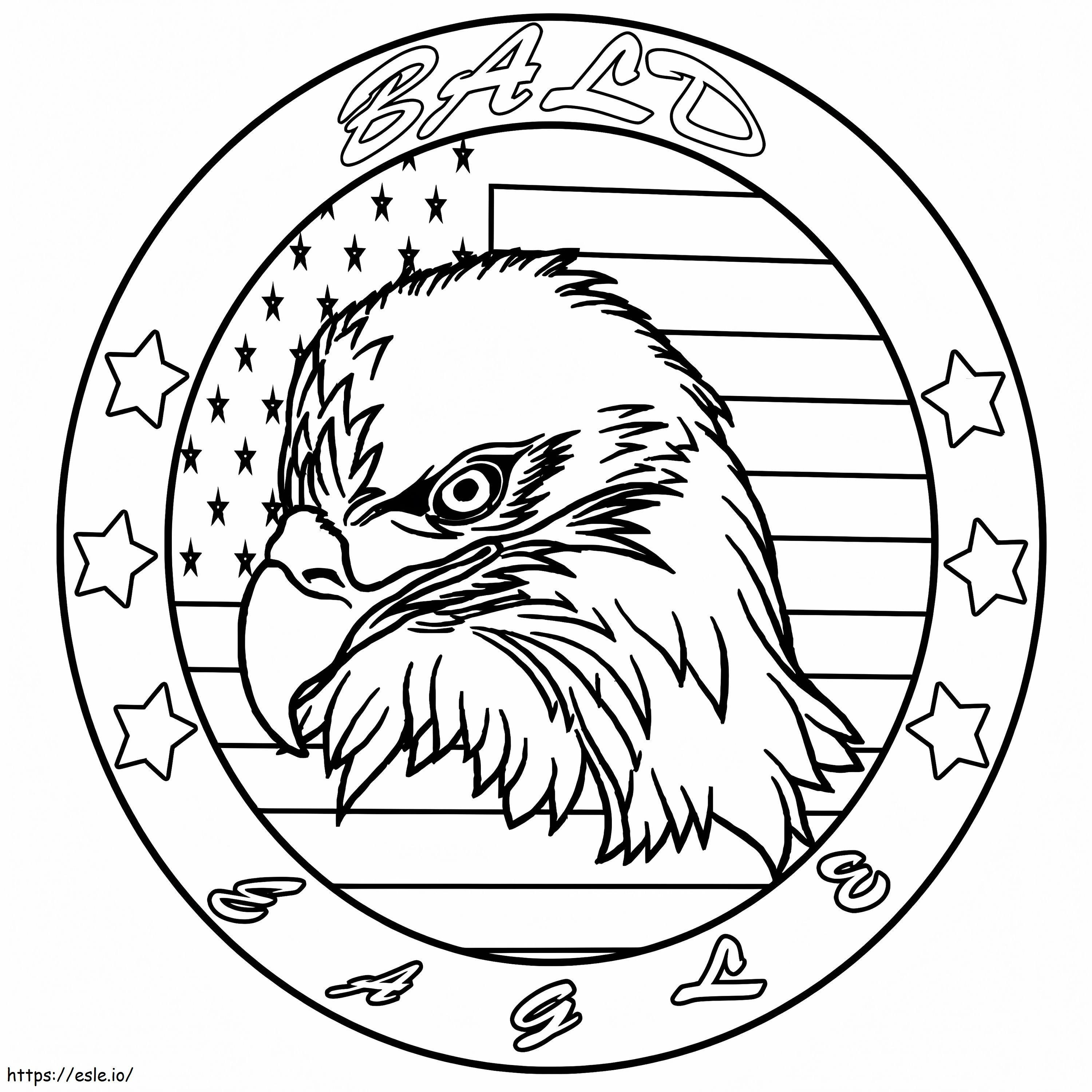 símbolo da águia para colorir