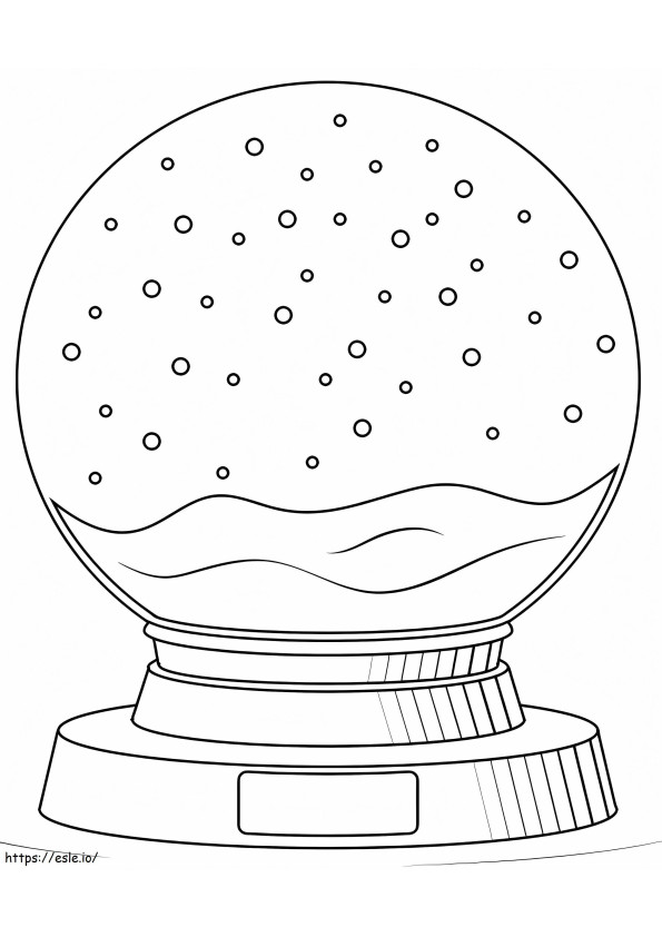 Een sneeuwbol kleurplaat