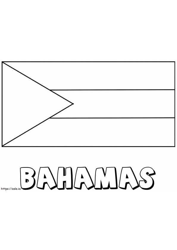 Flag Of Bahamas coloring page