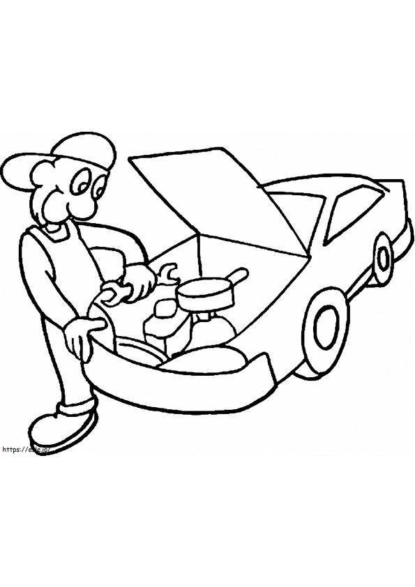 Mechanic 7 coloring page