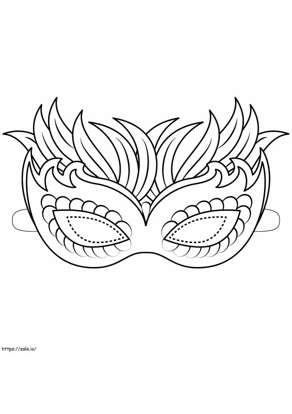 Simple Masquerade Mask coloring page