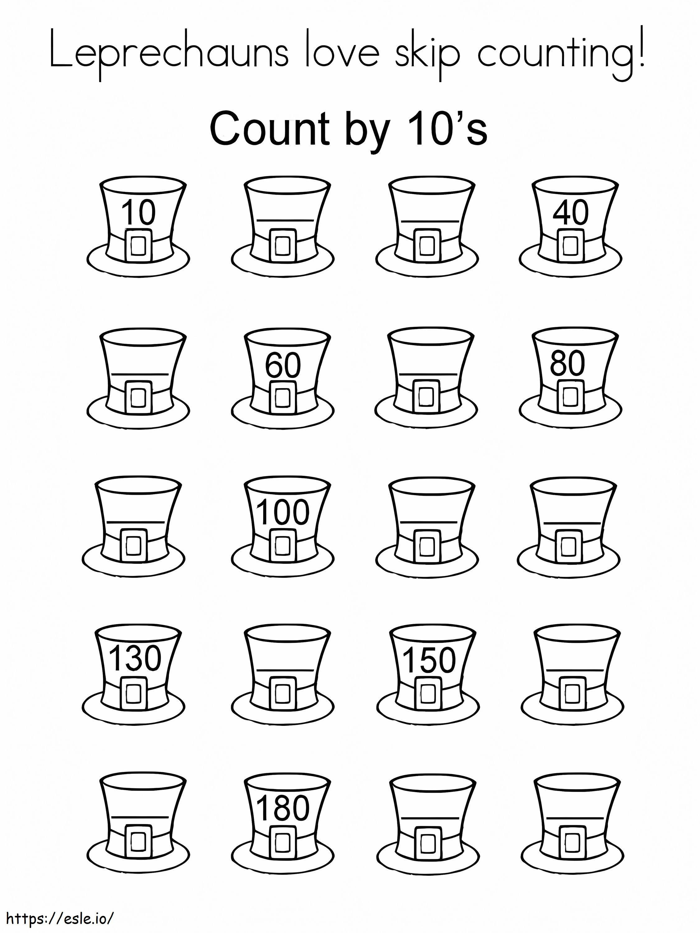 Leprechauns Counting coloring page