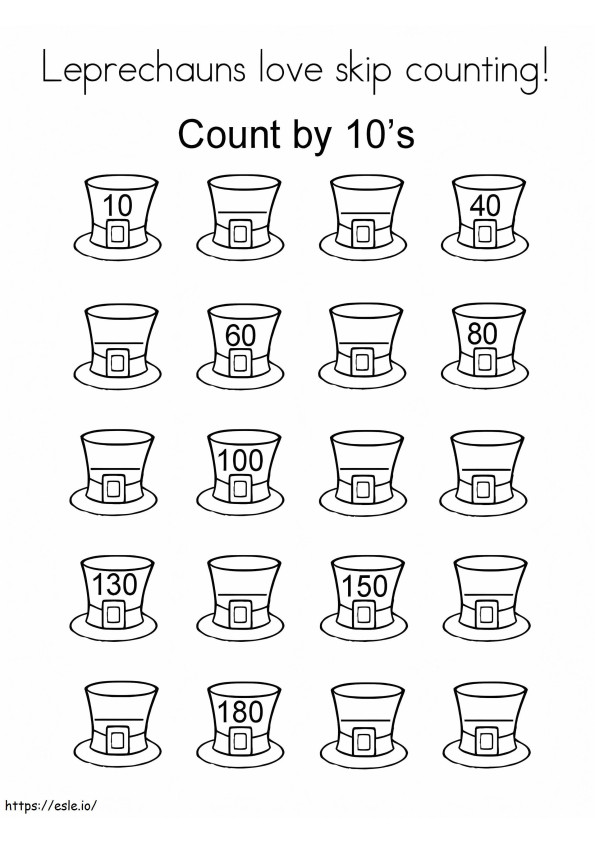 Leprechauns Counting coloring page