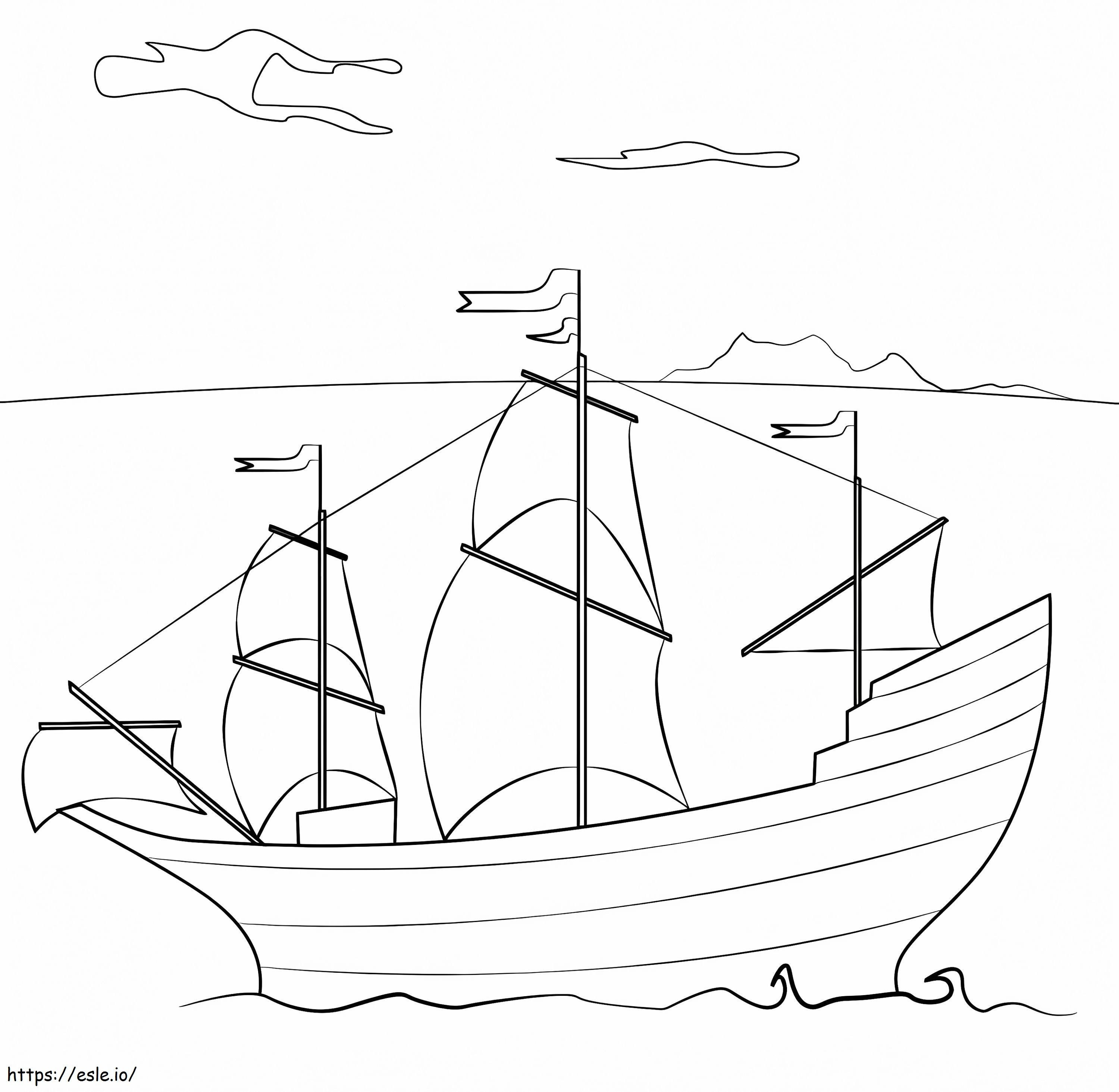 Mayflower 2 coloring page