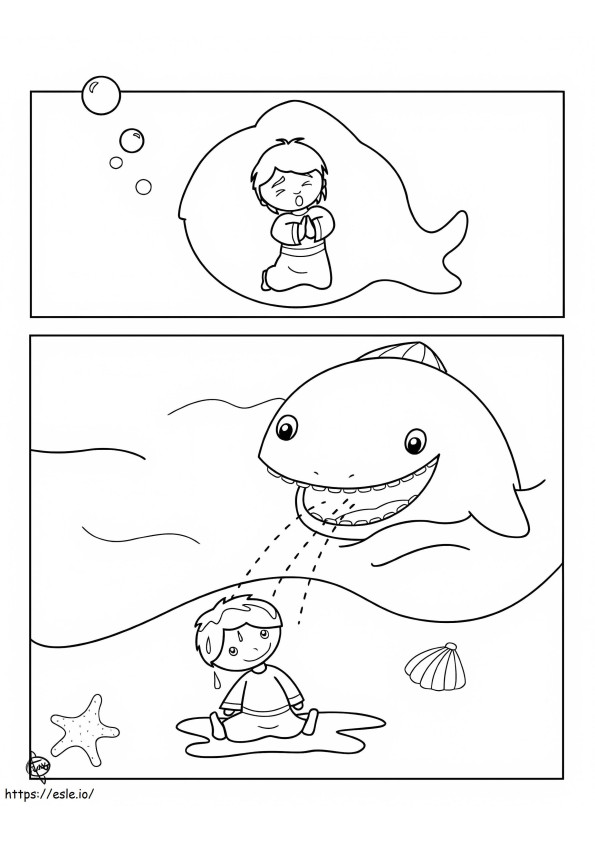 Jonah And The Whale 8 coloring page