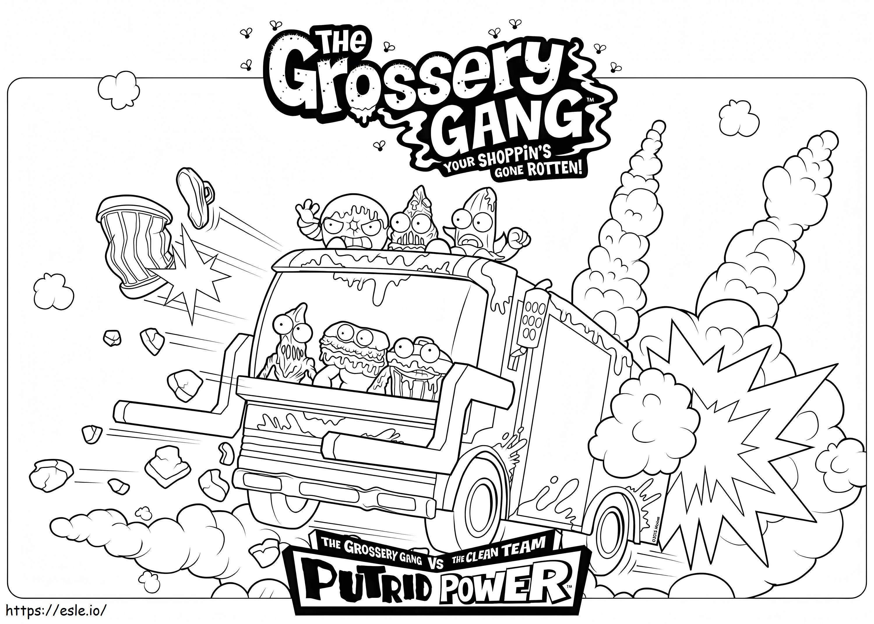 Printable Grossery Gang coloring page