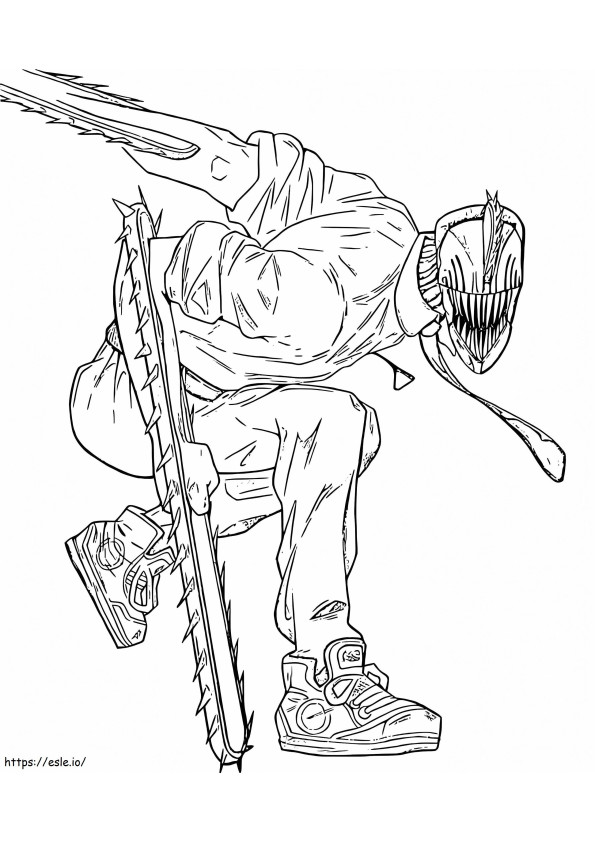 Monster Chainsaw Man coloring page