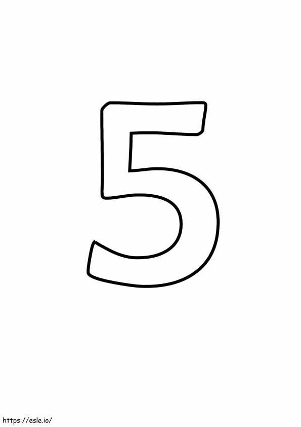 Numărul de bază 5 de colorat