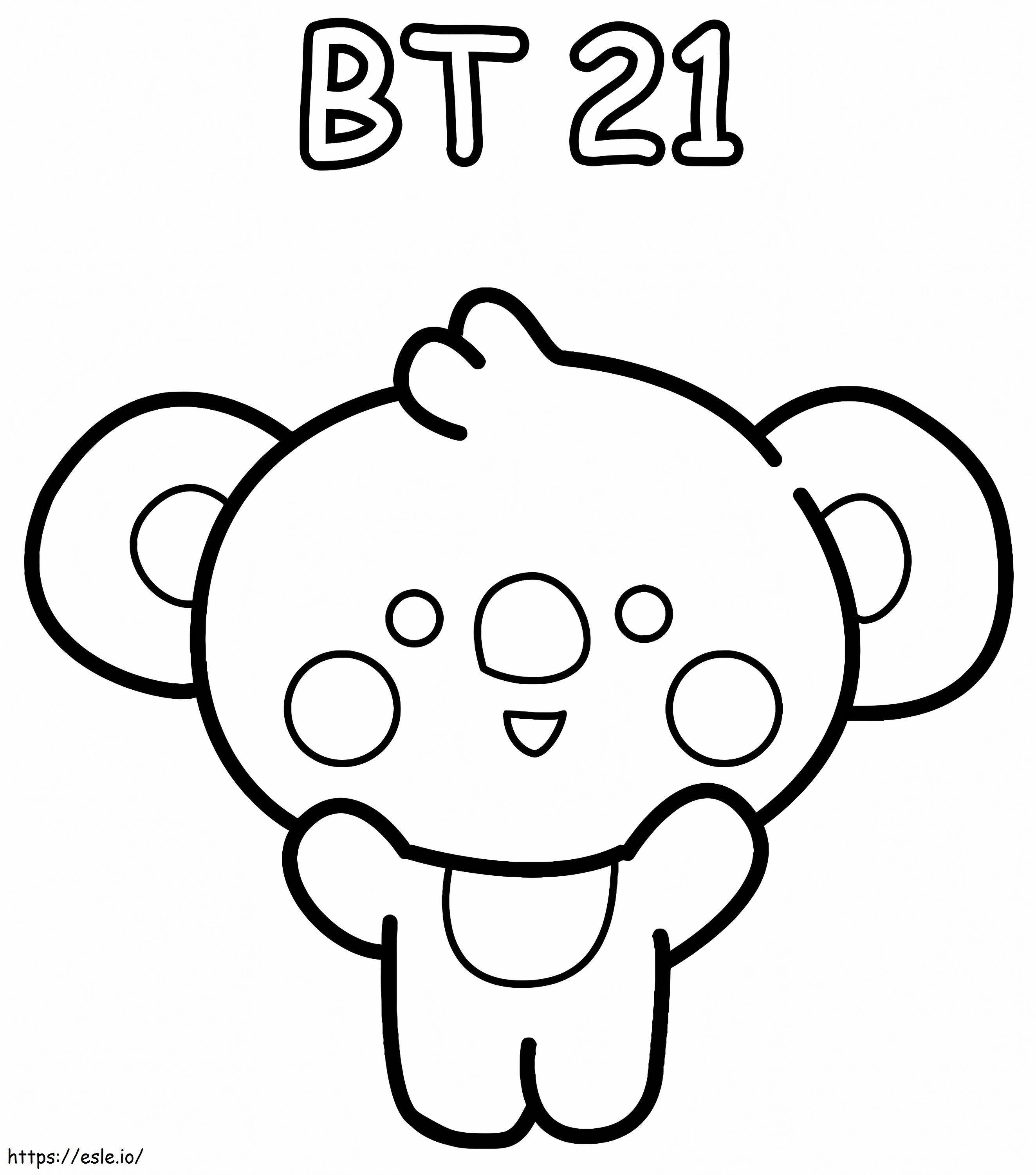 Adorable Koya BT21 coloring page