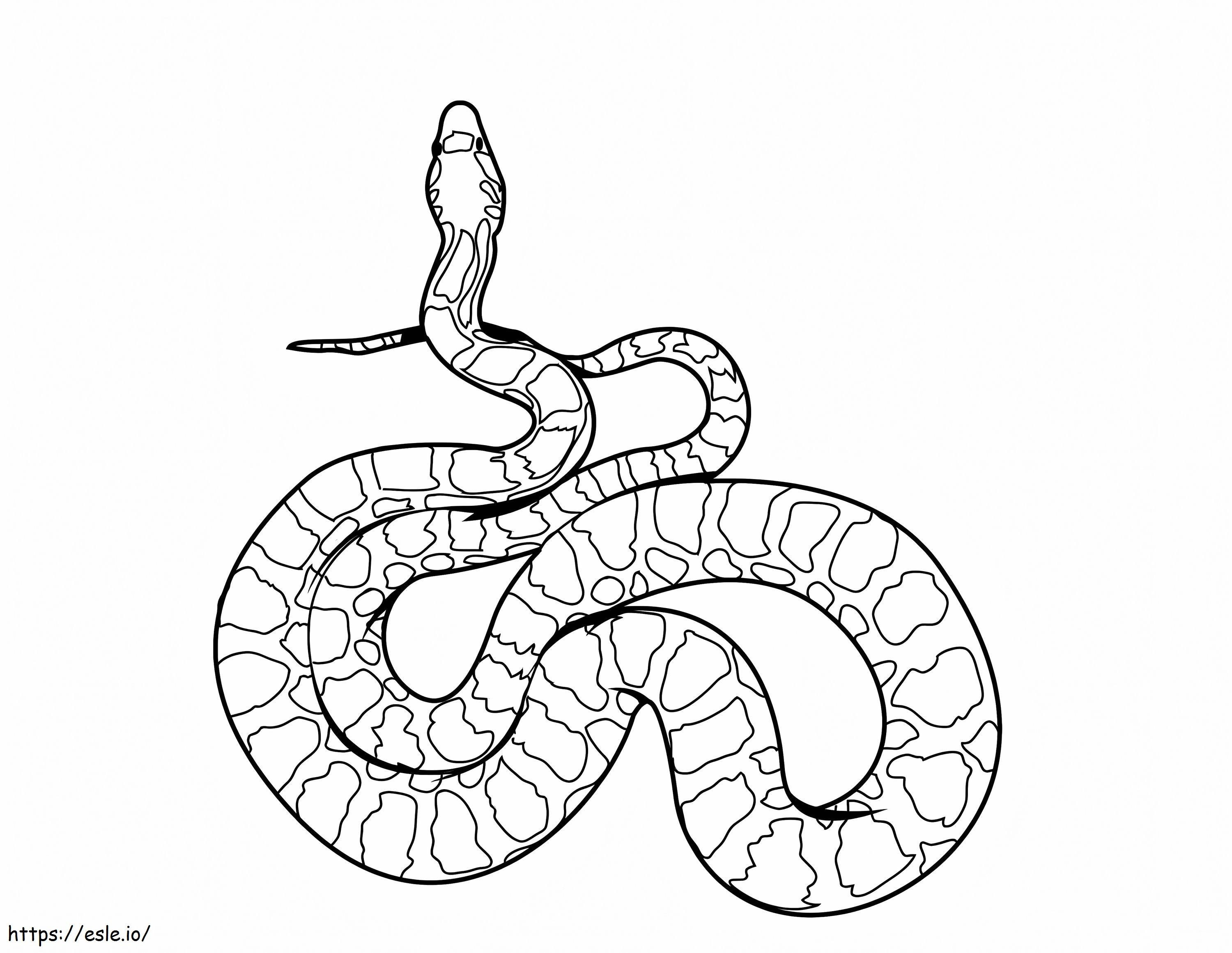 Yksinkertainen käärme värityskuva
