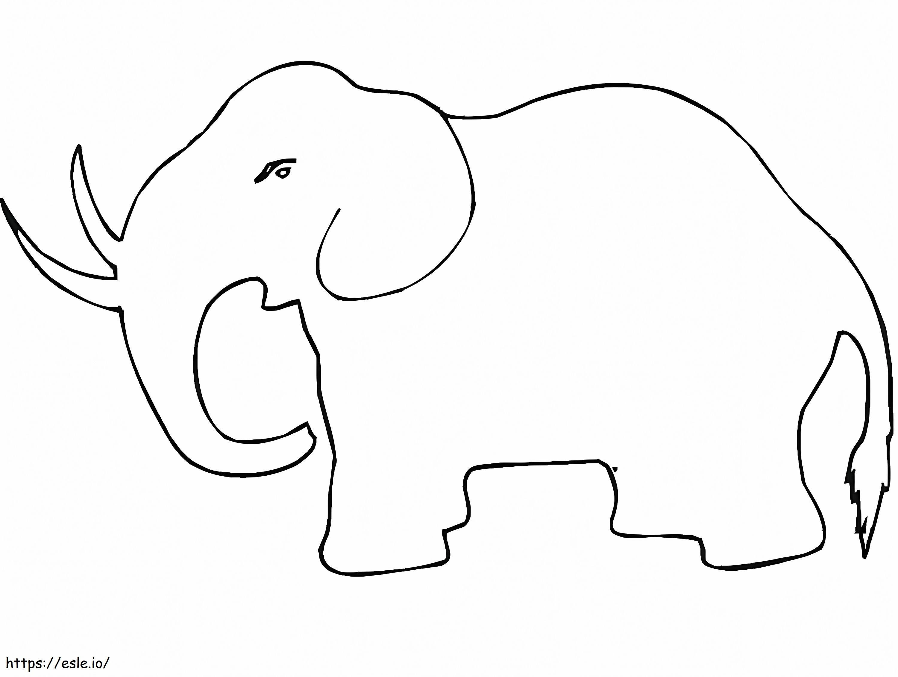 contorno de mamute para colorir