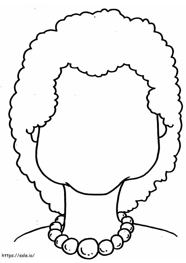 Woman Blank Face coloring page