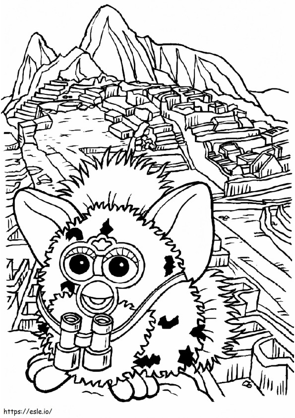 Furby Explorer coloring page