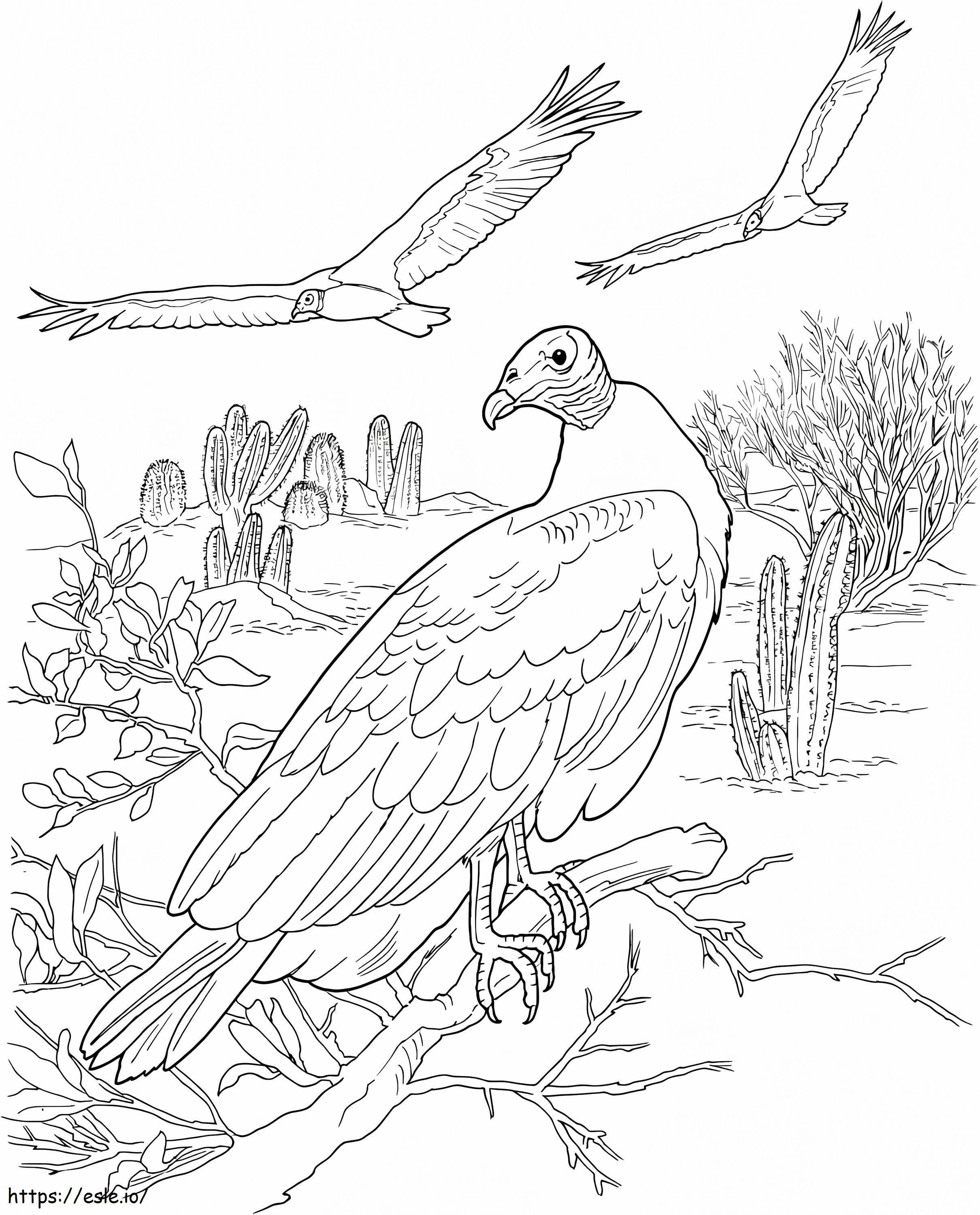 Turkey Vultures coloring page