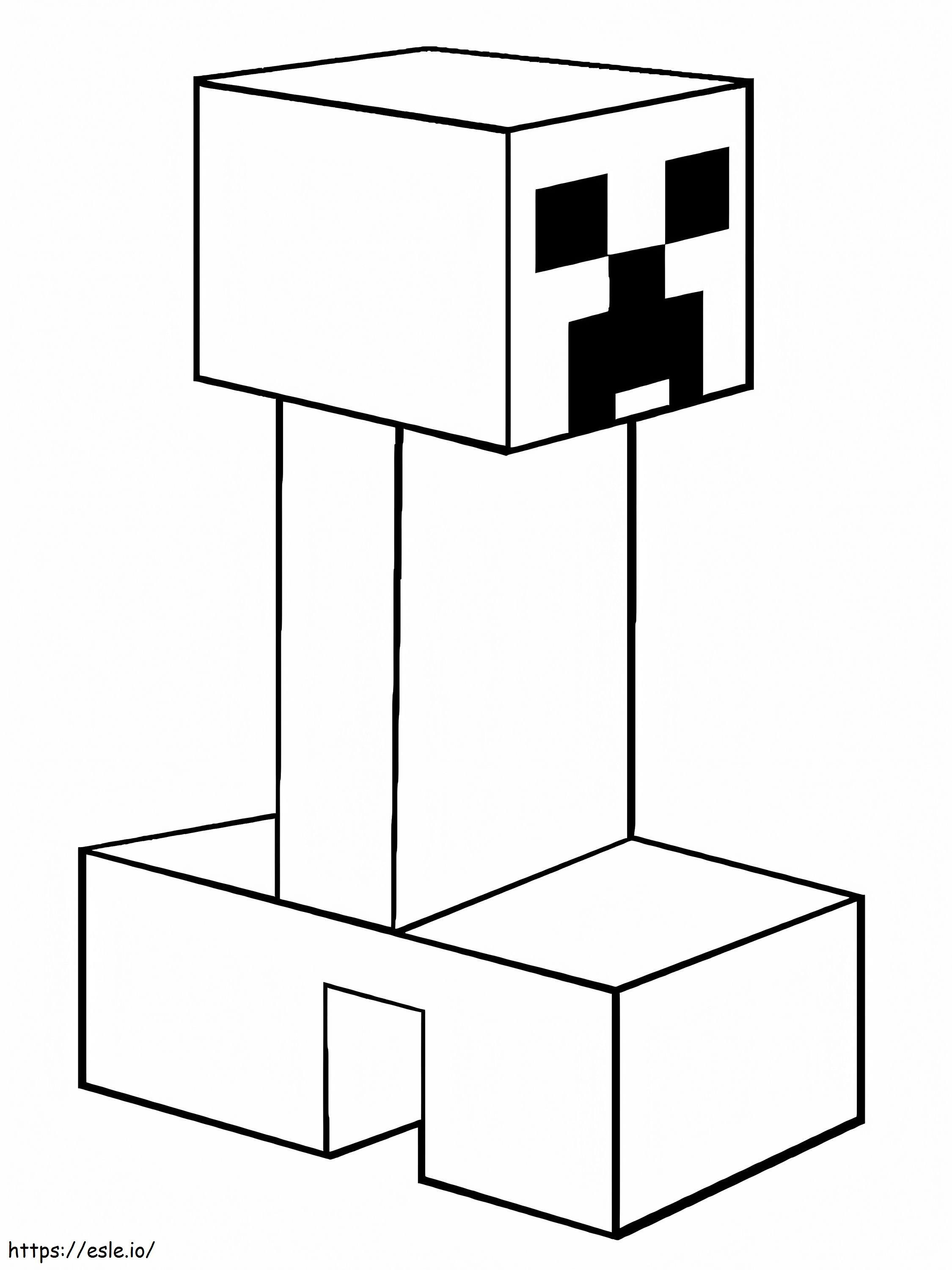 Creeper Minecraft yang Dapat Dicetak Gambar Mewarnai