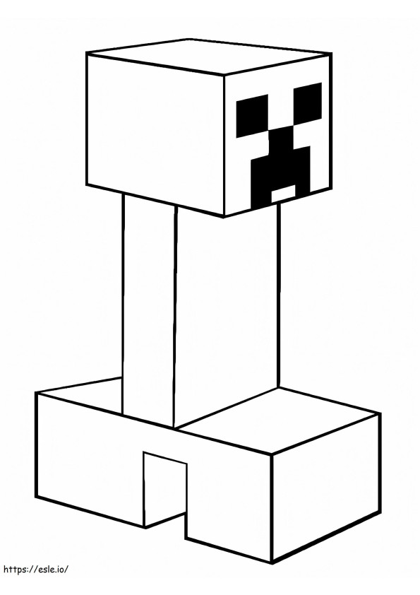 Yazdırılabilir Minecraft Creeper boyama
