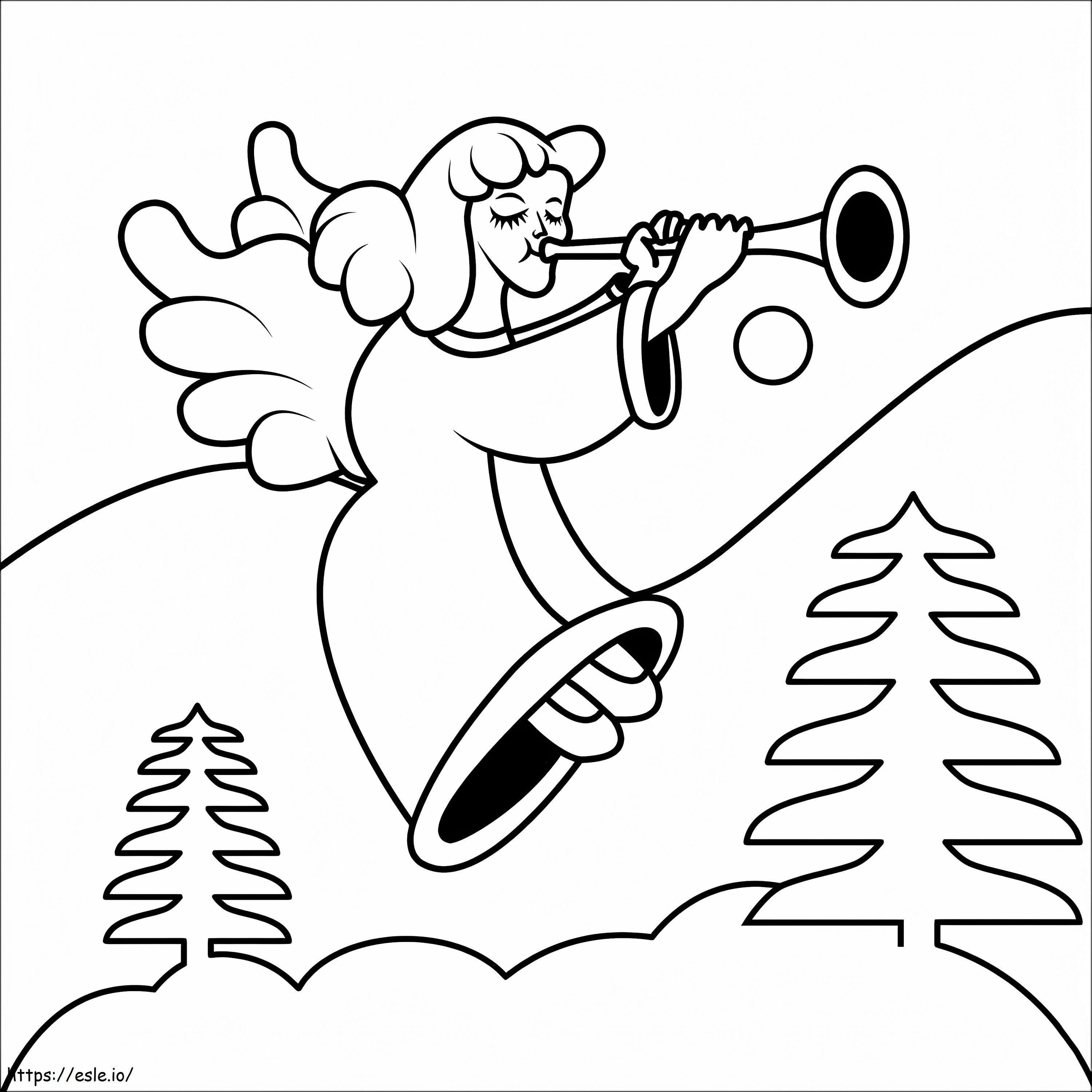 Cool Christmas Angel coloring page
