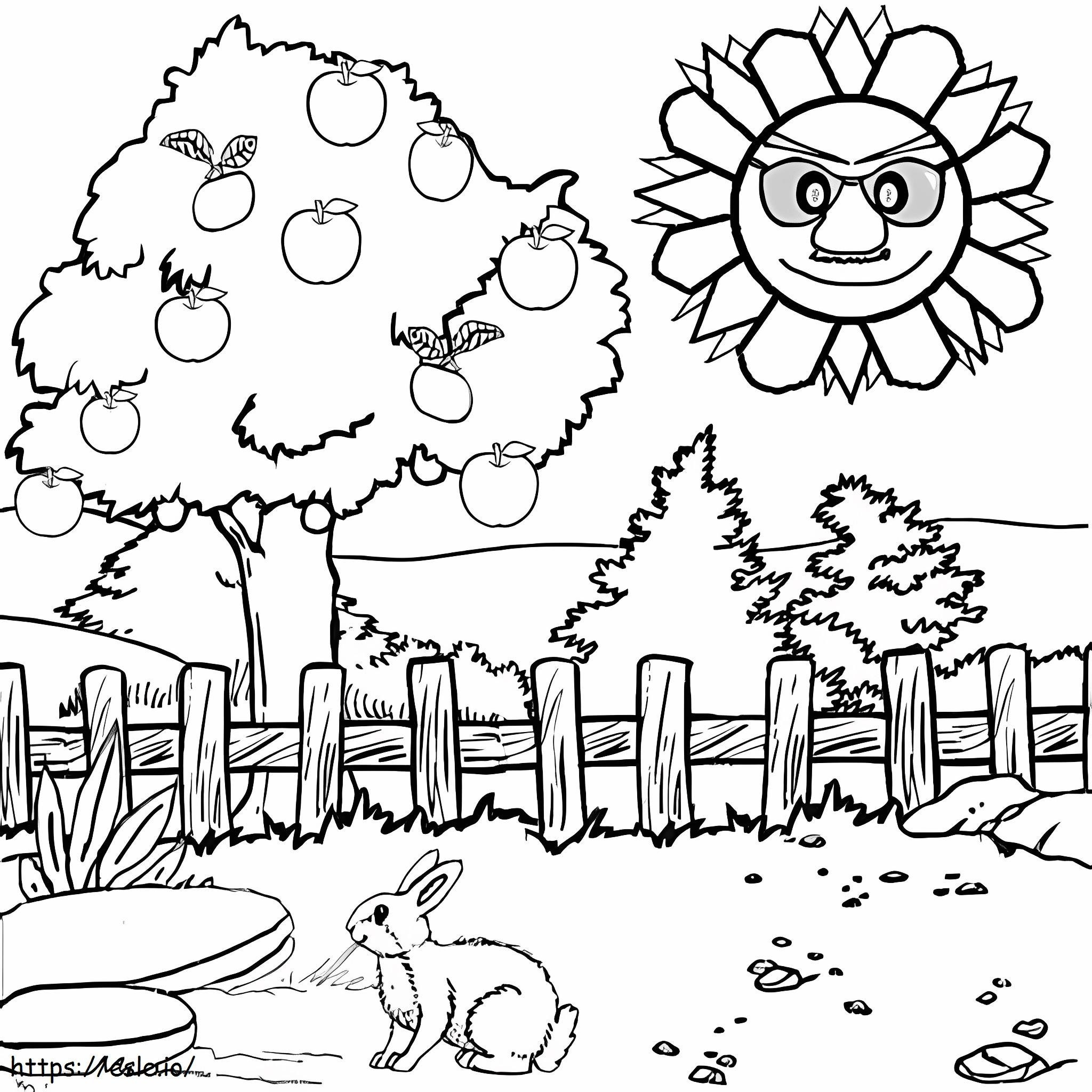 Cartoon Landscape coloring page