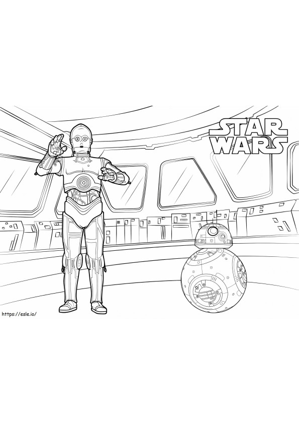 Star Wars C3Po And Bb8 coloring page