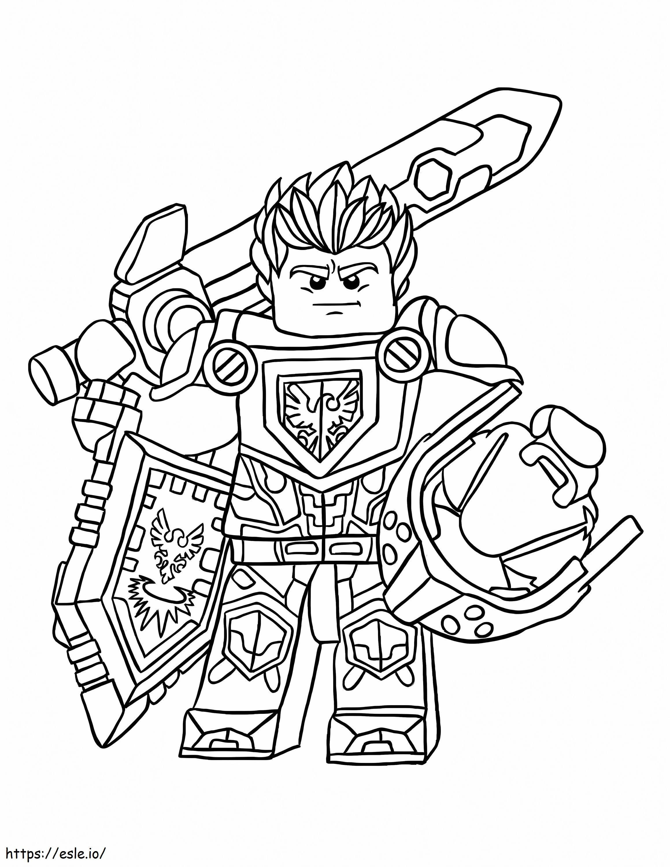 Coloriage Cool chevalier Lego à imprimer dessin