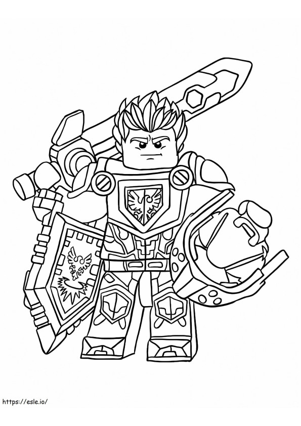Coloriage Cool chevalier Lego à imprimer dessin