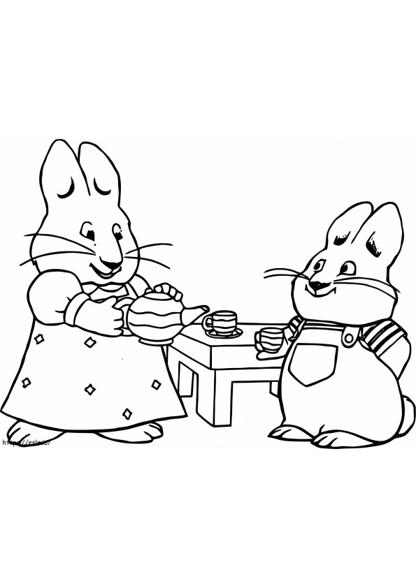 Max ja Ruby juomassa teetä