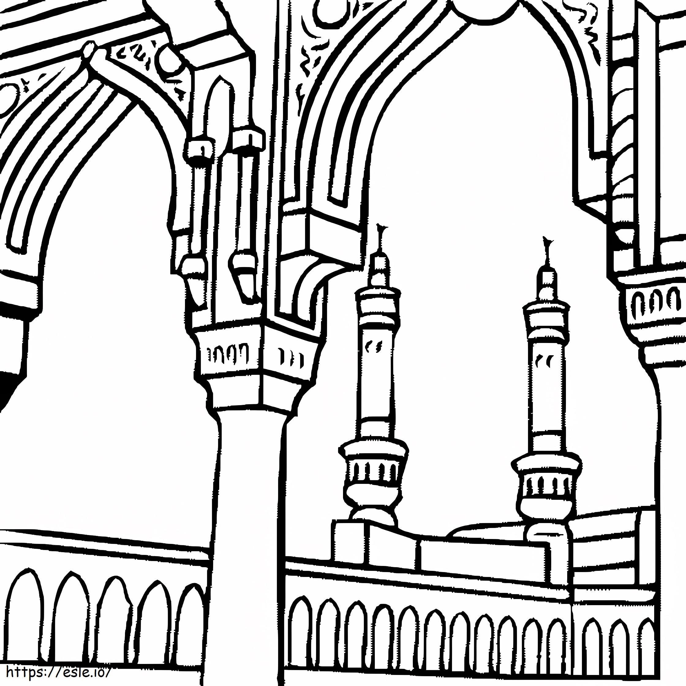 Coloriage La Mecque Arabie Saoudite à imprimer dessin