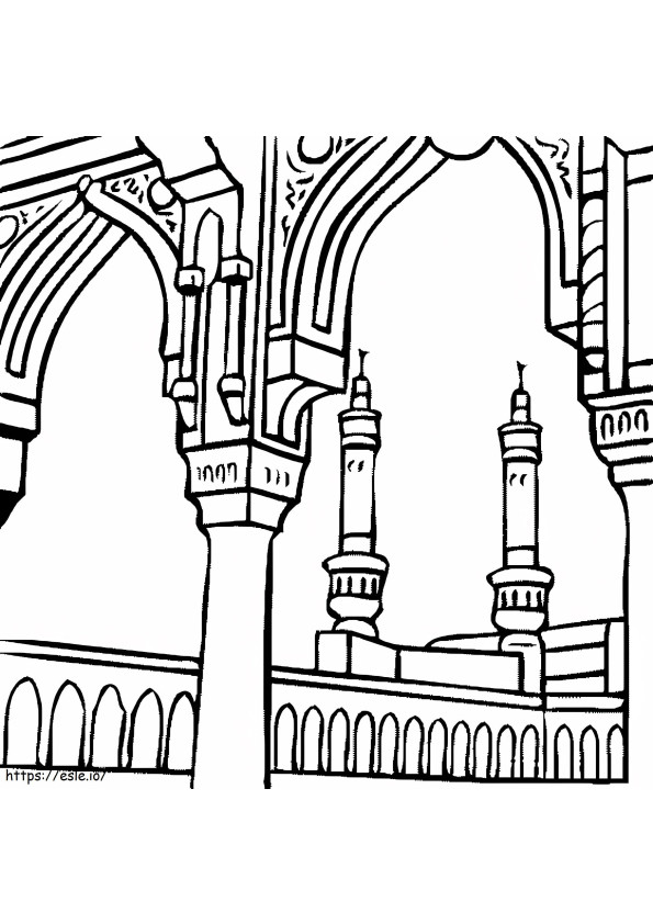 Coloriage La Mecque Arabie Saoudite à imprimer dessin