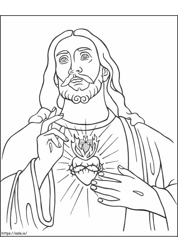 Coloriage Visage de Jésus à imprimer dessin