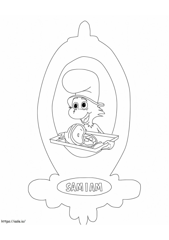 Green Eggs And Ham 5 coloring page