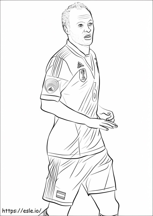 Andres Iniestaa4 coloring page