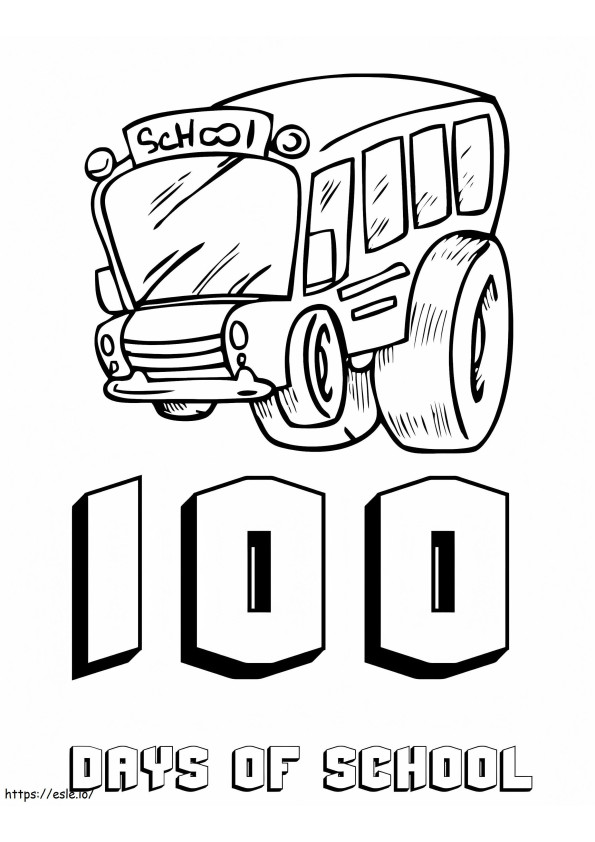Happy 100 Days Of School coloring page