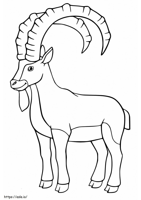 Ibex Smiling coloring page