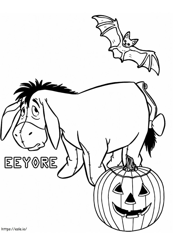 Eeyore On Halloween coloring page