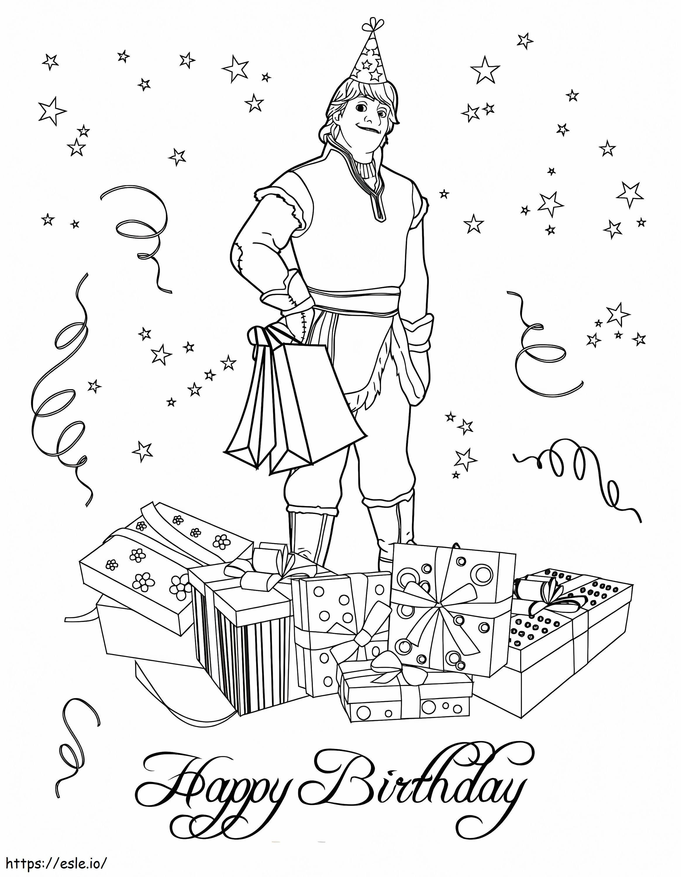 Kristoff Birthday coloring page
