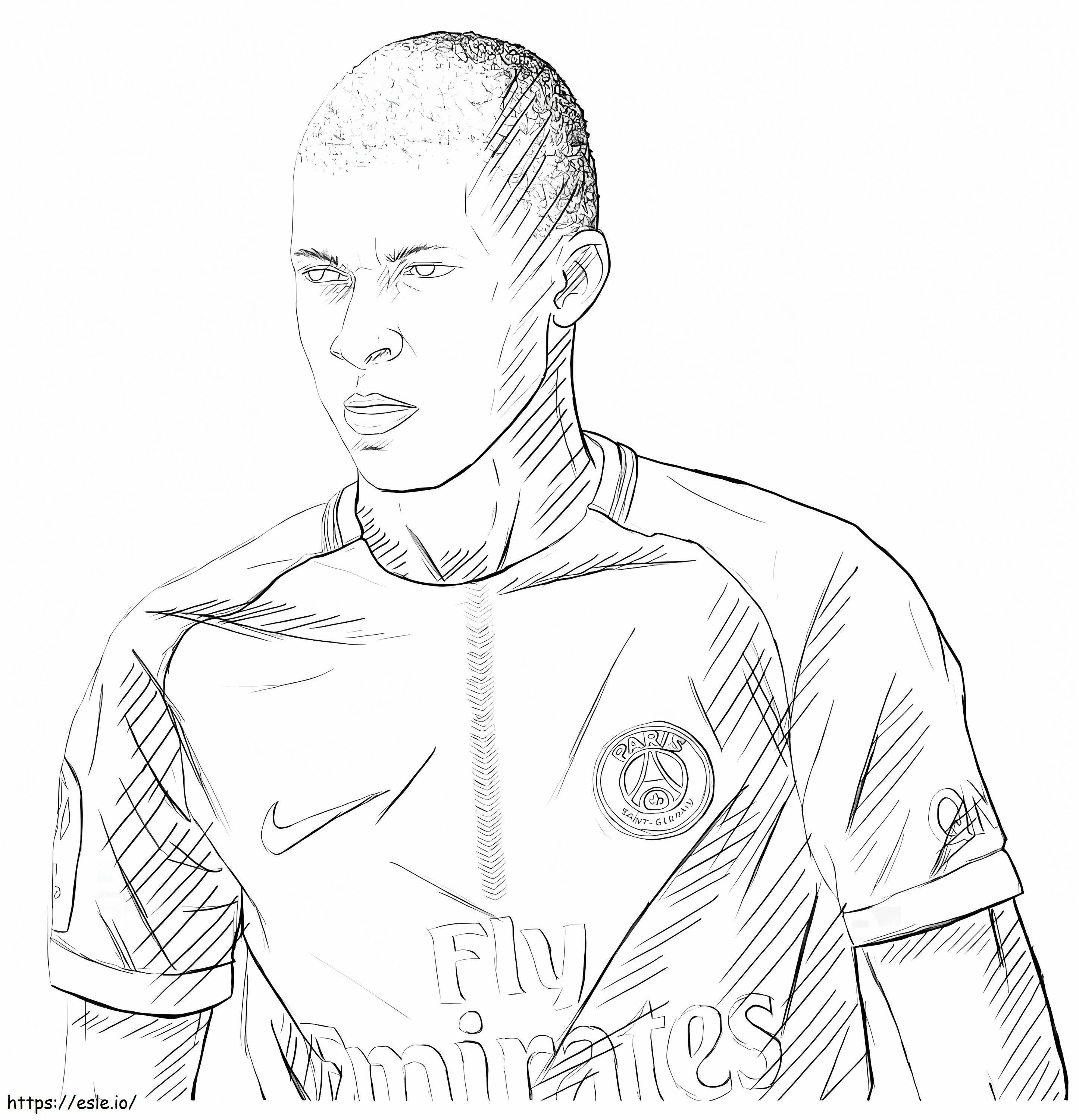 Kylian Mbappe 1 coloring page