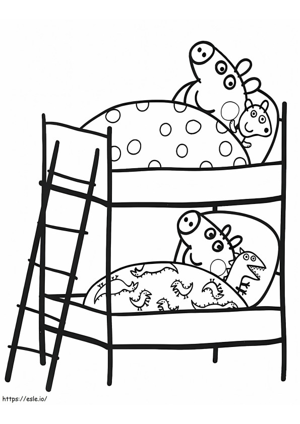 Peppa Pig Sleeping coloring page