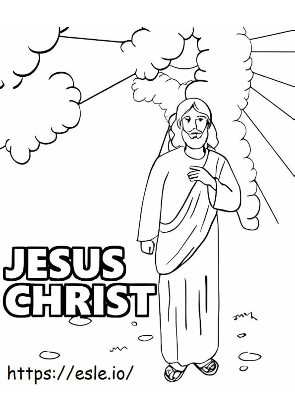 Coloriage Jésus-Christ Fils de Dieu à imprimer dessin