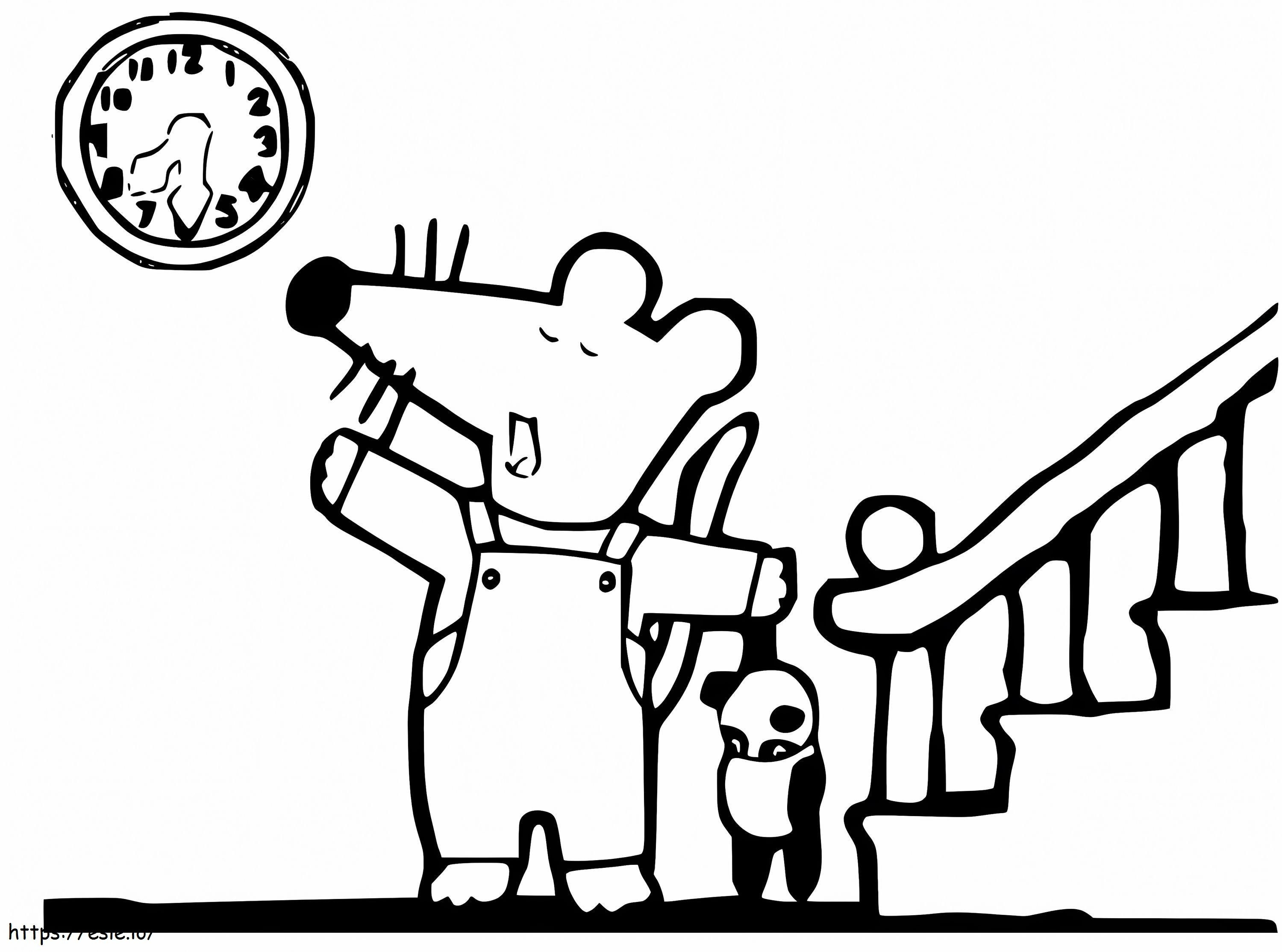 Maisy Wakes Up coloring page