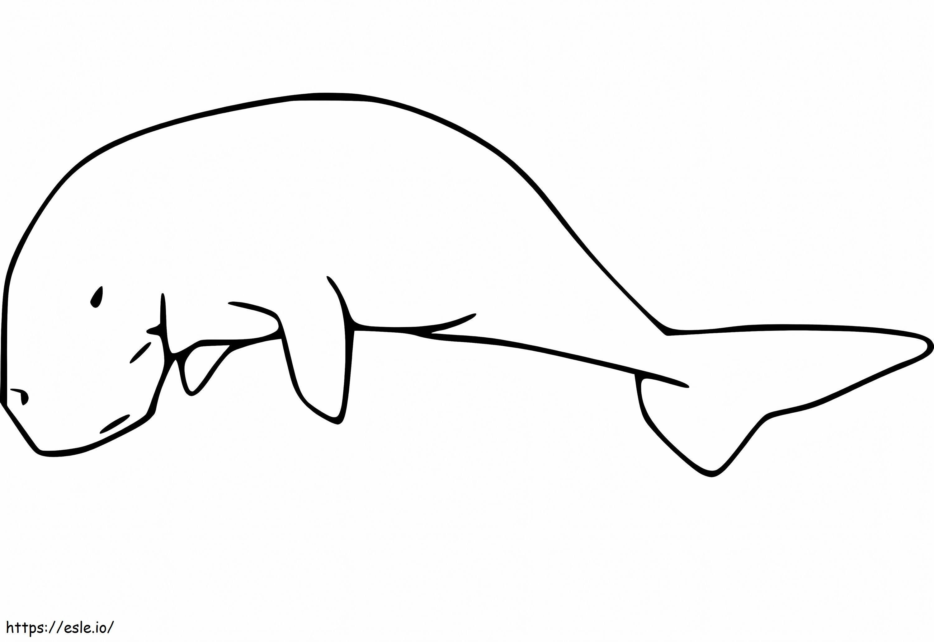 Kostenloser Dugong ausmalbilder