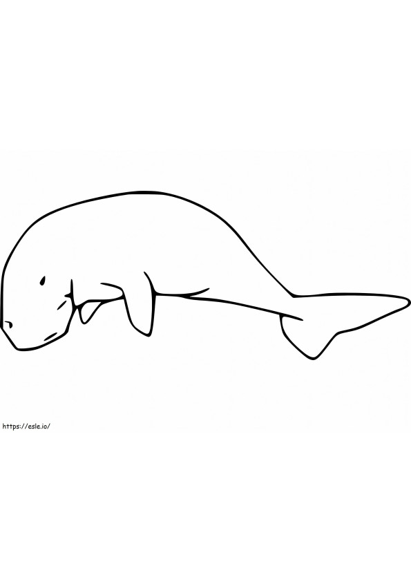Free Dugong coloring page